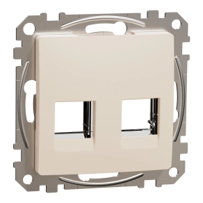 Schneider Electric Sedna Design & Elements - SDD112442C -2xRJ45 adapter, AMP-Tyco betétekhez, bézs