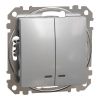Schneider Electric Sedna Design & Elements - SDD113105L -Csillárkapcsoló, kék jelzőfénnyel, 10AX, alumínium