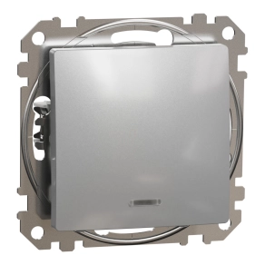   Schneider Electric Sedna Design & Elements - SDD113106L -Váltókapcsoló, kék jelzőfénnyel, 10AX, alumínium