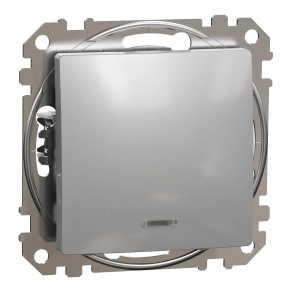 Schneider Electric Sedna Design & Elements - SDD113106L -Váltókapcsoló, kék jelzőfénnyel, 10AX, alumínium