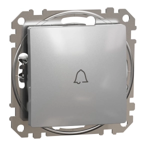 Schneider Electric Sedna Design & Elements - SDD113131 -Egypólusú nyomó csengőjellel, rugós bekötés, 10A, alumínium