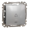 Schneider Electric Sedna Design & Elements - SDD113131L -Egypólusú nyomó, kék jelzőfénnyel, csengőjellel, rugós bekötés, 10A, alumínium