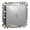 Schneider Electric Sedna Design & Elements - SDD113132 -Egypólusú nyomó lámpajellel, rugós bekötés, 10A, alumínium