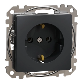   Schneider Electric Sedna Design & Elements - SDD114026 -2P+F csatlakozóaljzat, rugós bekötés, 16A, antracit