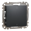 Schneider Electric Sedna Design & Elements - SDD114102 -Kétpólusú kapcsoló, rugós bekötés, 10AX, (102), antracit