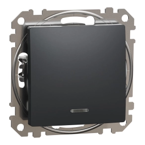   Schneider Electric Sedna Design & Elements - SDD114107L -Keresztkapcsoló, kék jelzőfénnyel, 10AX, antracit