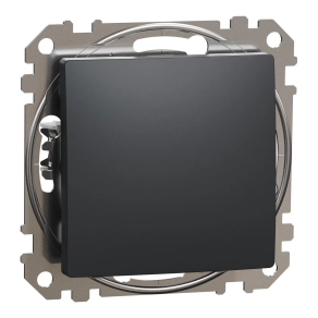 Schneider Electric Sedna Design & Elements - SDD114111 -Egypólusú nyomó, rugós bekötés, 10A, (101N), antracit