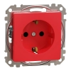 Schneider Electric Sedna Design & Elements - SDD115021 -2P+F csatlakozóaljzat biztonsági zsaluval, csavaros bekötés, nem reteszelt, 16A, piros