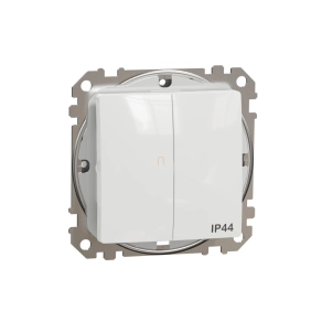   Schneider Sedna csillárkapcsoló, rugós bekötés, 10AX, IP44, fehér SDD211105