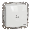 Schneider Electric Sedna Design & Elements - SDD211131 -Egypólusú nyomó csengőjellel, rugós bekötés, 10A, IP44, fehér