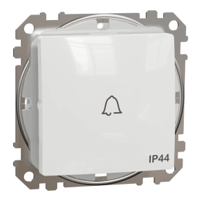   Schneider Electric Sedna Design & Elements - SDD211131 -Egypólusú nyomó csengőjellel, rugós bekötés, 10A, IP44, fehér