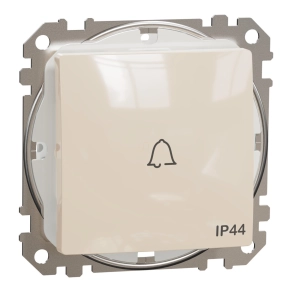   Schneider Electric Sedna Design & Elements - SDD212131 -Egypólusú nyomó csengőjellel, rugós bekötés, 10A, IP44, bézs