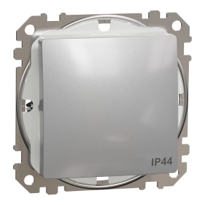 Schneider Electric Sedna Design & Elements - SDD213101 -Egypólusú kapcsoló, rugós bekötés, 10AX, IP44, alumínium