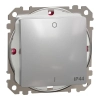 Schneider Electric Sedna Design & Elements - SDD213102 -Kétpólusú kapcsoló, rugós bekötés, 10AX, IP44, alumínium