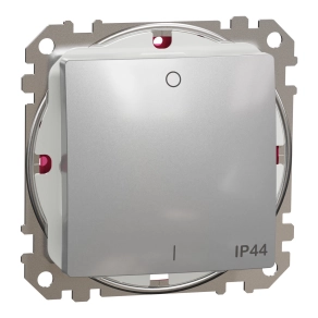 Schneider Electric Sedna Design & Elements - SDD213102 -Kétpólusú kapcsoló, rugós bekötés, 10AX, IP44, alumínium