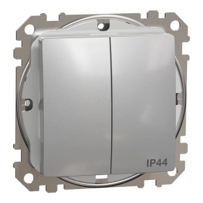   Schneider Electric Sedna Design & Elements - SDD213105 -Csillárkapcsoló, rugós bekötés, 10AX, IP44, alumínium
