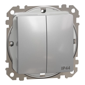Schneider Electric Sedna Design & Elements - SDD213105 -Csillárkapcsoló, rugós bekötés, 10AX, IP44, alumínium