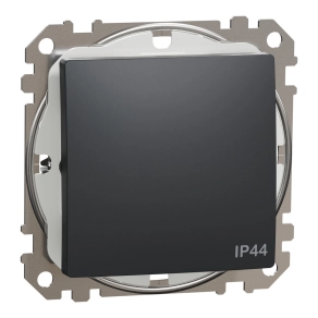   Schneider Electric Sedna Design & Elements - SDD214101 -Egypólusú kapcsoló, rugós bekötés, 10AX, IP44, antracit