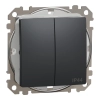 Schneider Electric Sedna Design & Elements - SDD214105 -Csillárkapcsoló, rugós bekötés, 10AX, IP44, antracit