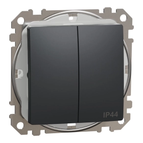   Schneider Electric Sedna Design & Elements - SDD214105 -Csillárkapcsoló, rugós bekötés, 10AX, IP44, antracit