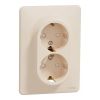 Schneider Electric Sedna Design & Elements - SDD312221 -2x2P+F csatlakozóaljzat biztonsági zsaluval, csavaros bekötés, 16A, kerettel, bézs