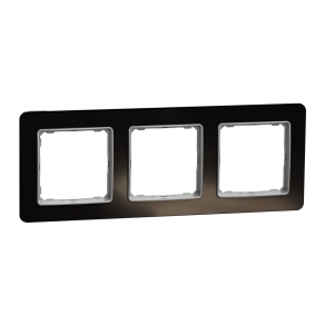   Schneider Electric Sedna Elements - SDD361803 -Hármas keret, univerzális, kristályfekete