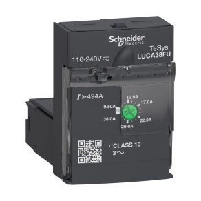   Schneider Electric TeSys U - LUCA38FU - standard vezérlőegység 10 - es osztályú, 3 - fázisú 9,5 - 38A 110 - 240V