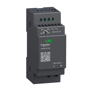   Schneider Electric Phaseo ABL7, ABL8 - ABLM1A12021 - Modicon Modular tápegység, moduláris, DIN sínre szerelhető, 1f, 12 VDC, 2,1 A, 25 W