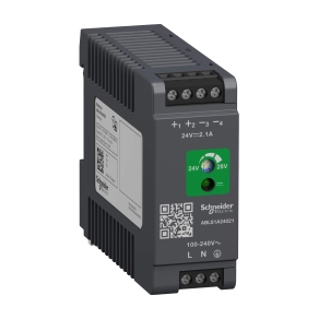 Schneider Electric Phaseo ABL7, ABL8 - ABLS1A24021 - Modicon Optimized tápegység, DIN sínre szerelhető, 1f, 24 VDC, 2,1 A, 50 W