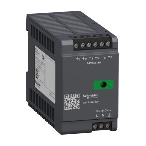 Schneider Electric Phaseo ABL7, ABL8 - ABLS1A24038 - Modicon Optimized tápegység, DIN sínre szerelhető, 1f, 24 VDC, 3,8 A, 90 W