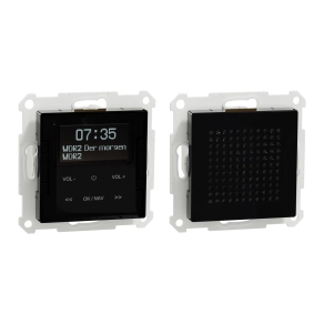 Schneider Electric Merten System-M - MTN4375-0303 - Bluetooth kihangosító, FM és DAB+ rádióval, fekete