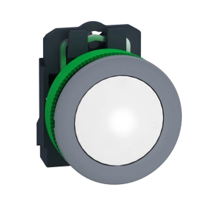   Schneider Electric Harmony XB5 - XB5FVCUST03 - süllyesztett műanyag komplett LED jelzőlámpa, Ø30, 110VAC, fehér