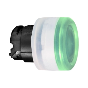   Schneider Electric Harmony XB4 - ZB4BWCUST08 - fém világító nyomógomb fej, Ø22, védősapkás, LED-hez, visszatérő, zöld