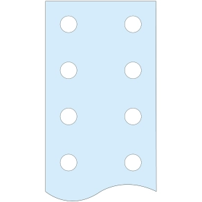 Schneider Electric PrismaSeT - LVS04526 - Lyukasztott függőleges lapos sín, 60x10mm