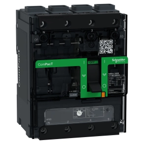 Schneider Electric ComPacT NSXm (2021) - C11B6TM080L - Megszakító (25 kA 415 VAC) , 4P 3d, 80 A beállítás TMD kioldóegység, EverLink csatlakozókkal