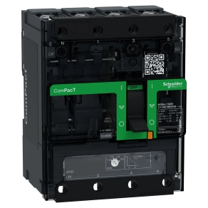 Schneider Electric ComPacT NSXm (2021) - C11B6TM080B - Megszakító (25 kA 415 VAC) , 4P 3d, 80 A beállítás TMD kioldóegység, sajtolható sarukkal és síncsatlakozókkal