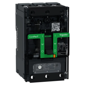 Schneider Electric ComPacT NSXm (2021) - C12N3TM125B - Megszakító (50 kA 415 VAC) , 3P 3d, 125 A beállítás TMD kioldóegység, sajtolható sarukkal és síncsatlakozókkal