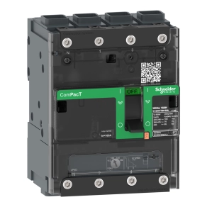   Schneider Electric ComPacT NSXm (2021) - C11H6TM063L - Megszakító (70 kA 415 VAC) , 4P 3d, 63 A beállítás TMD kioldóegység, EverLink csatlakozókkal