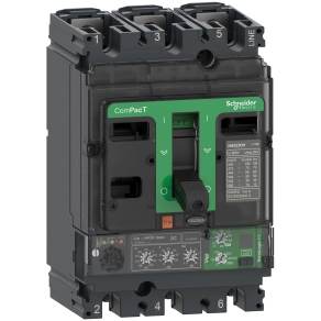 Schneider Electric ComPacT NSX (2021) - C10B34V100 - Megszakító , 25 kA 415 VAC, MicroLogic 4.2 Vigi kioldóegység 100 A, 3P3d