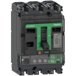   Schneider Electric ComPacT NSX (2021) - C10F34V040 - Megszakító NSX100F, 36 kA 415 VAC, MicroLogic 4.2 Vigi kioldóegység 40 A, 3P3d