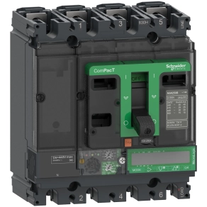Schneider Electric ComPacT NSX (2021) - C10B47E100 - Megszakító NSX100B, 25 kA 415 VAC, MicroLogic 7.2 E Vigi kioldóegység 100 A, 4P4d