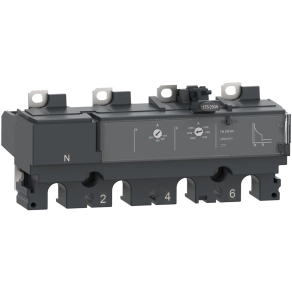   Schneider Electric ComPacT NSX160 DC - Trip unit TM125DC, 4 pólusú termikus-mágneses kioldóegység, 125A névleges áram, 750V DC, állítható túlterhelésvédelem; C164TM125D