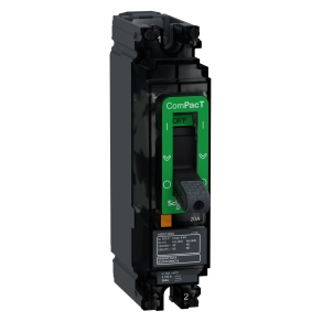Schneider Electric ComPacT NSX (2021) - C10N1TM020 - Megszakító NSX100N AC/DC, 25 kA 240 VAC, TMD kioldóegység 20 A, 1P1d