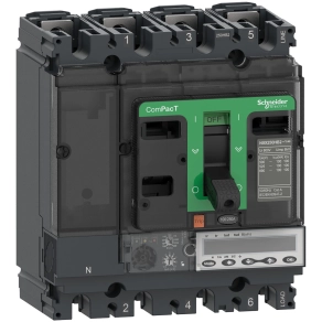 Schneider Electric ComPacT NSX (2021) - C25W45E250 - Megszakító NSX250HB2, 100 kA 690 VAC, MicroLogic 5.2 E kioldóegység 250 A, 4P4d