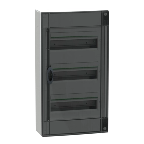 Schneider Electric PrismaSeT XS - LVSXR313 - Szekrény, füstszínű ajtó, falon kívüli, 3x13 modul, PEN