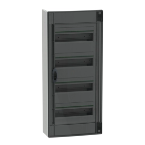   Schneider Electric PrismaSeT XS - LVSXR413 - Szekrény, füstszínű ajtó, falon kívüli, 4x13 modul, PEN