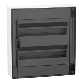   Schneider Electric PrismaSeT XS - LVSXR218 - Szekrény, füstszínű ajtó, falon kívüli, 2x18 modul, PEN
