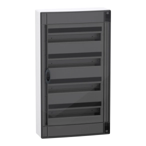   Schneider Electric PrismaSeT XS - LVSXR418 - Szekrény, füstszínű ajtó, falon kívüli, 4x18 modul, PEN