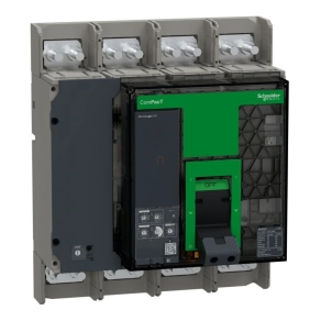   Schneider Electric ComPacT NS (2021) - C125H450FM - 1250 H 4P fix kézi vezérlésű készülék mellső csatlakozás Micrologic 5.0