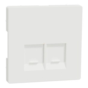   Schneider Electric Merten System Design - MTN4572-6037 - Fedlap 2xRJ45 aljzathoz, mattfehér
